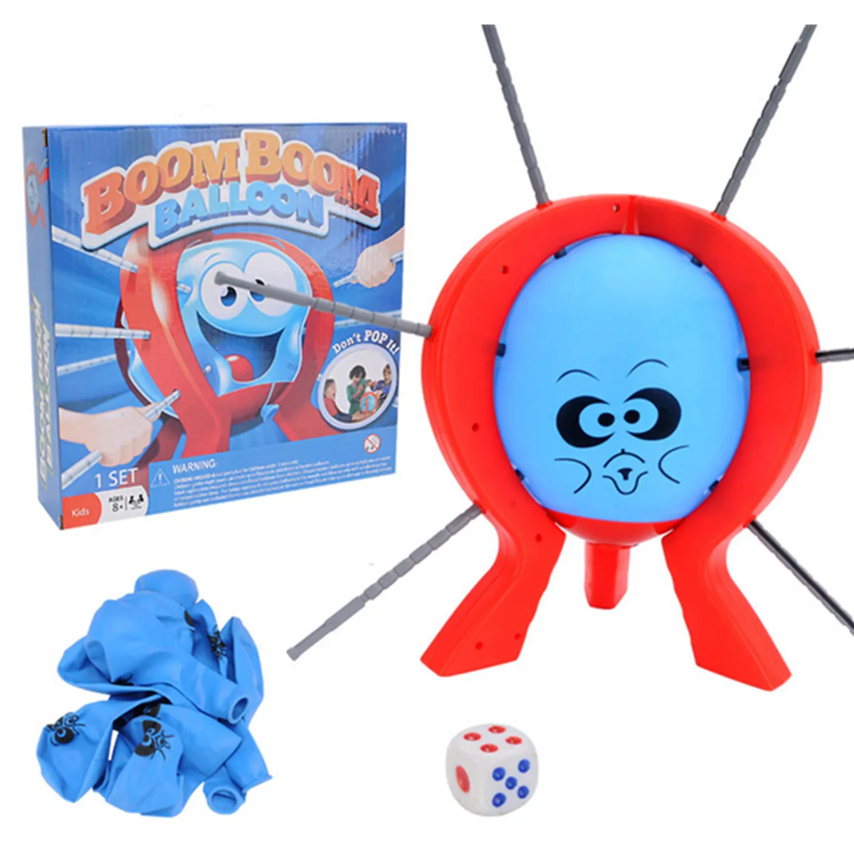 Boom boom balloon tabletop game Bursting balloon Party game prop Prank punishment Family kids birthday present