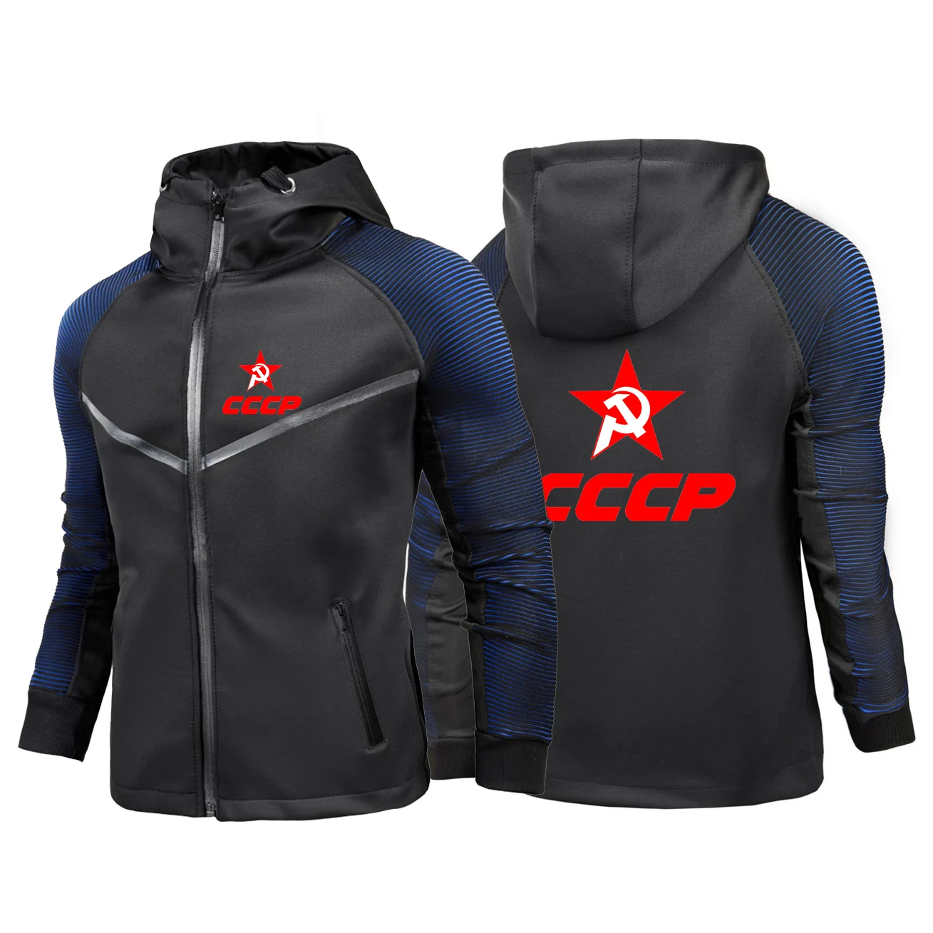 USSR Soviet Union 2023 Men CCCP Russian Racing Suit Jacket Gradient Waterproof Harajuku Style Comfortable Motorbike Clothing Top