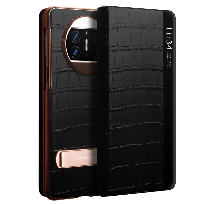 QIALINO Genuine Leather Business Luxury Flip Cover Case - Premium Protective Headlayer
