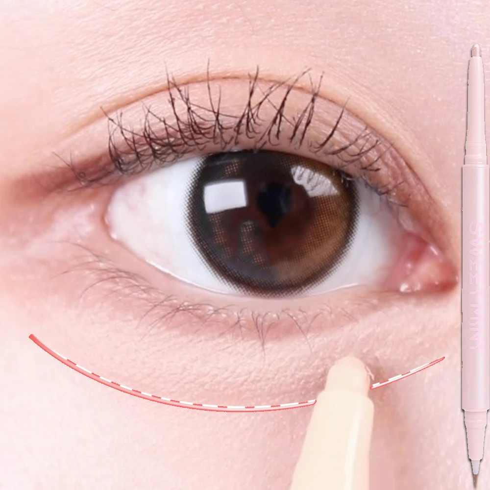 

Double-ended Silkworm Pen 2-in-1 Matte Pearl Shiny Eyeliner Highlighter Pencil Waterproof Long Lasting Brightening Eye Makeup