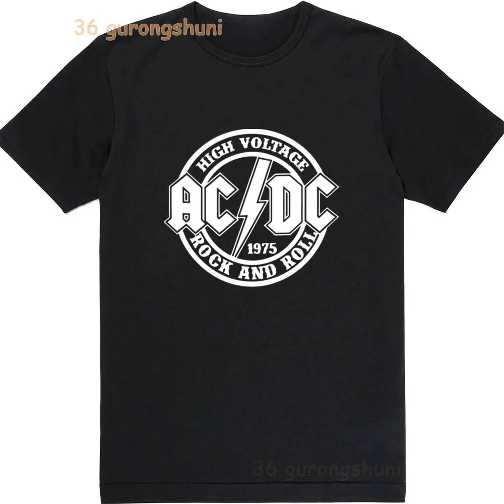 Boys T Shirt For Girls summer Tops ACDC print Graphic Tee Baby Short Sleeve Children clothing Kids black Clothes boy t-shirts - 6