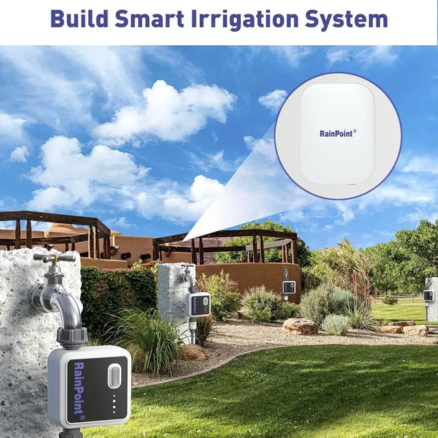 RainPoint WiFi Smart 1 Outlet Garden Water Timer Wireless Programmable Faucet Hose Smart Sprinkler Irrigation Controller 2