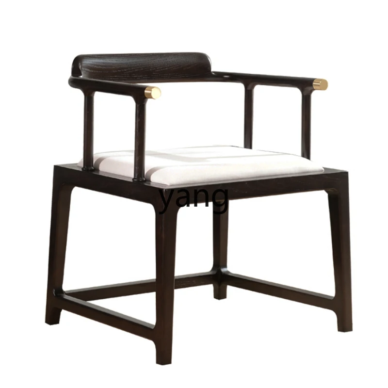 

CX New Chinese Style Solid Wood Zen Light Luxury Master Tea Desk Chair Tea Room Chair