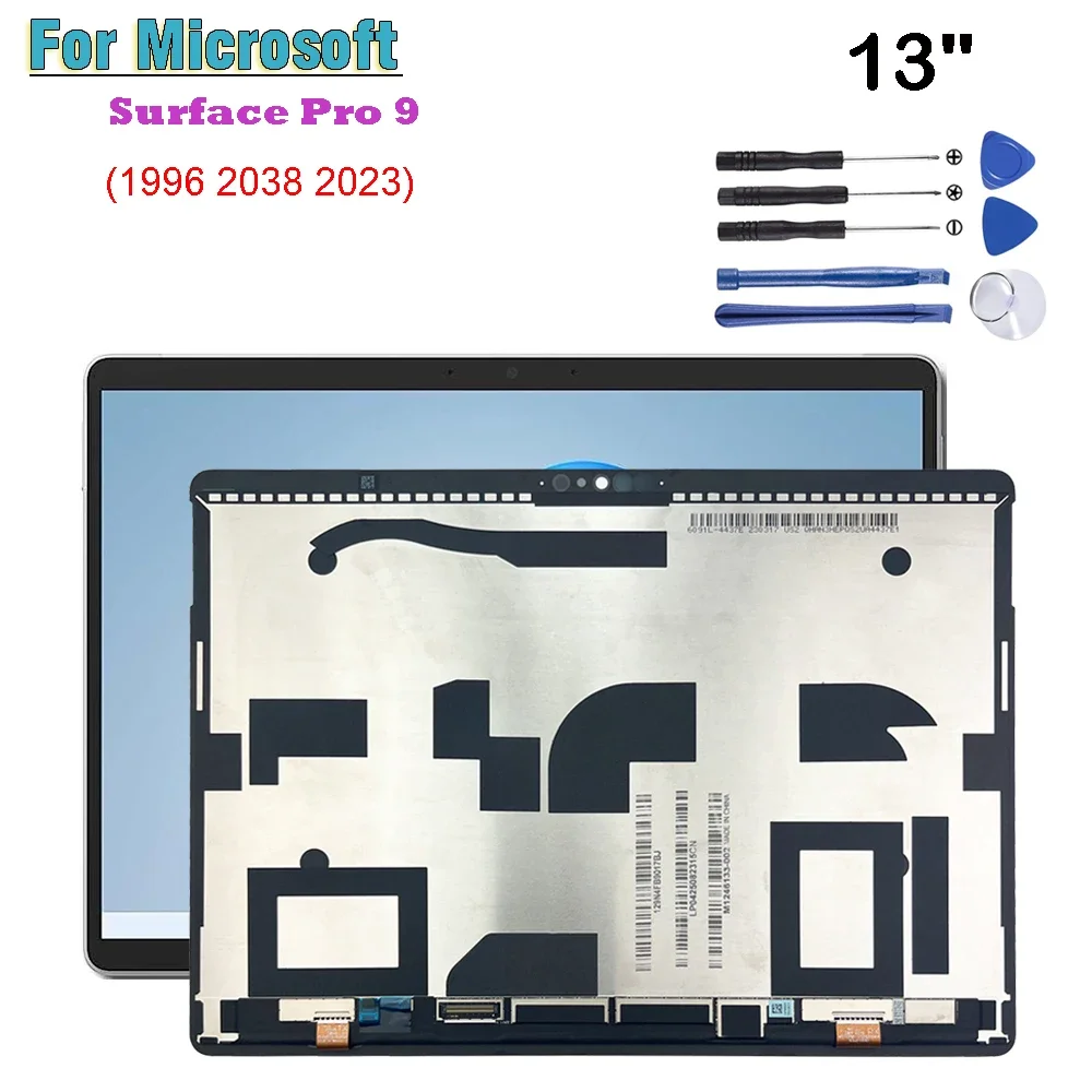 Originale Per Microsoft Surface Pro 9 Pro9 5G 13 "1996 2038 2023 Display Lcd Touch Screen Digitizer Glass Assembly Parti Di Riparazione