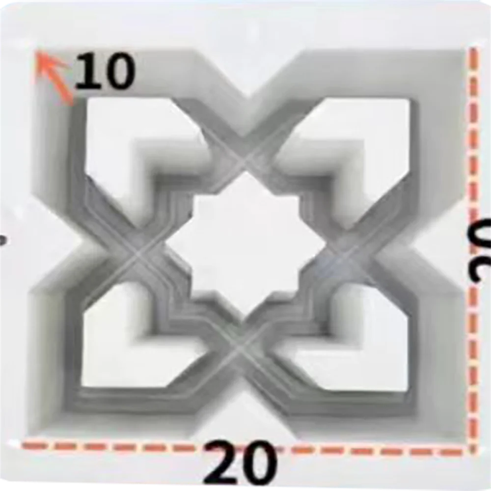 20X20Cm Creative Mold Plastic Handmade Diy Combination Ornament Antique Ancient Garden Path Wall Brick 3D Carving