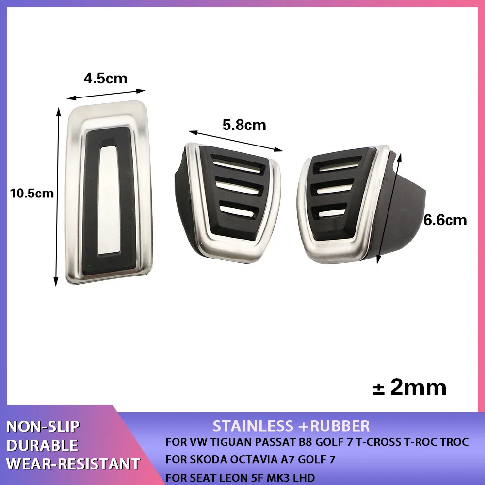 Car Pedals Foot Fuel Brake Clutch Cover for Volkswagen VW Passat B8 Golf 7 Tiguan for Seat Leon 5F MK3