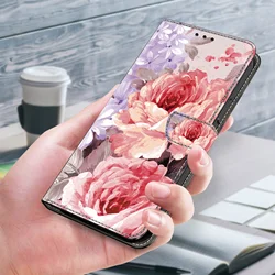 3D Painted Pattern Leather Wallet Flip Case for Motorola Moto E32 (YHMG)