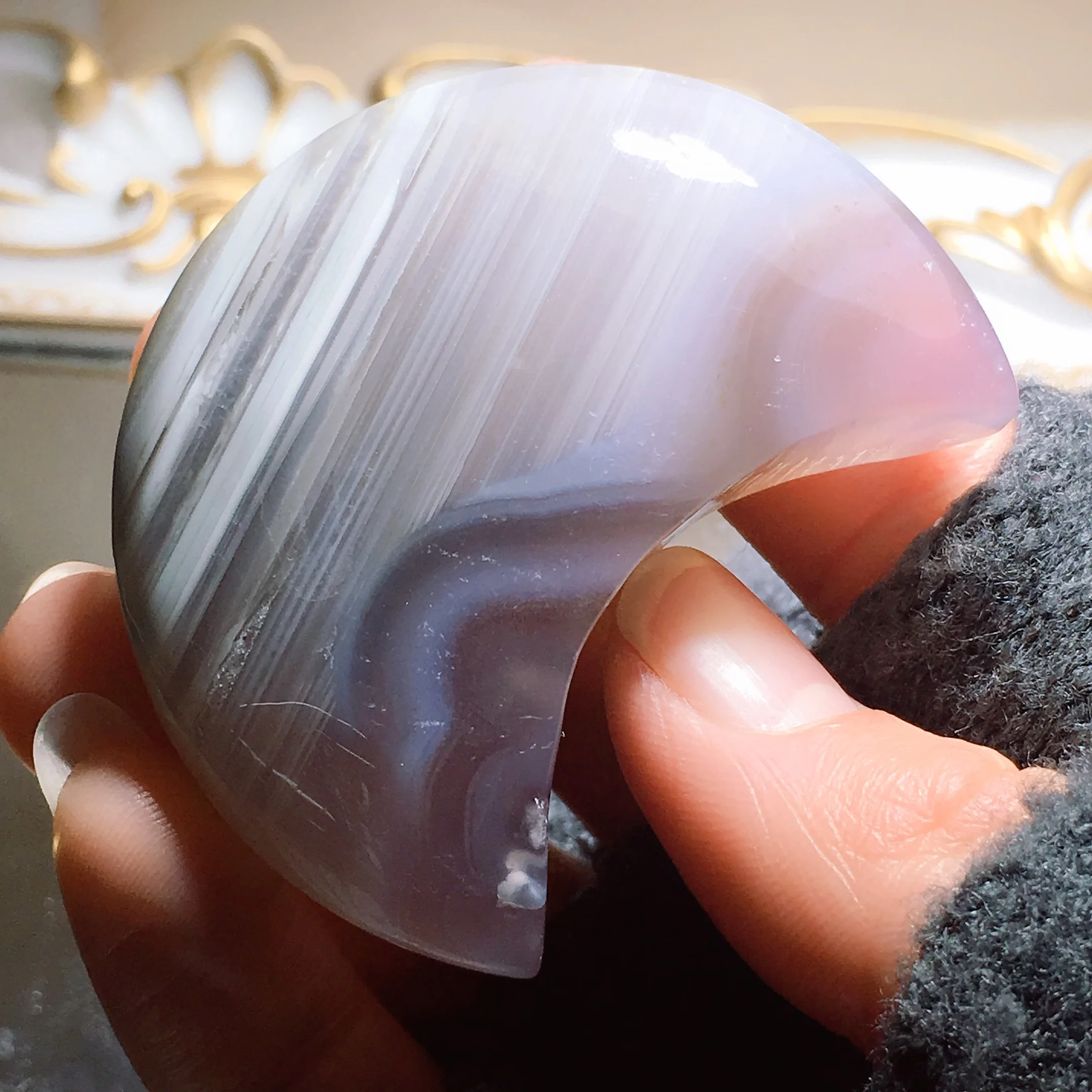 Flower Agate Moon 2508