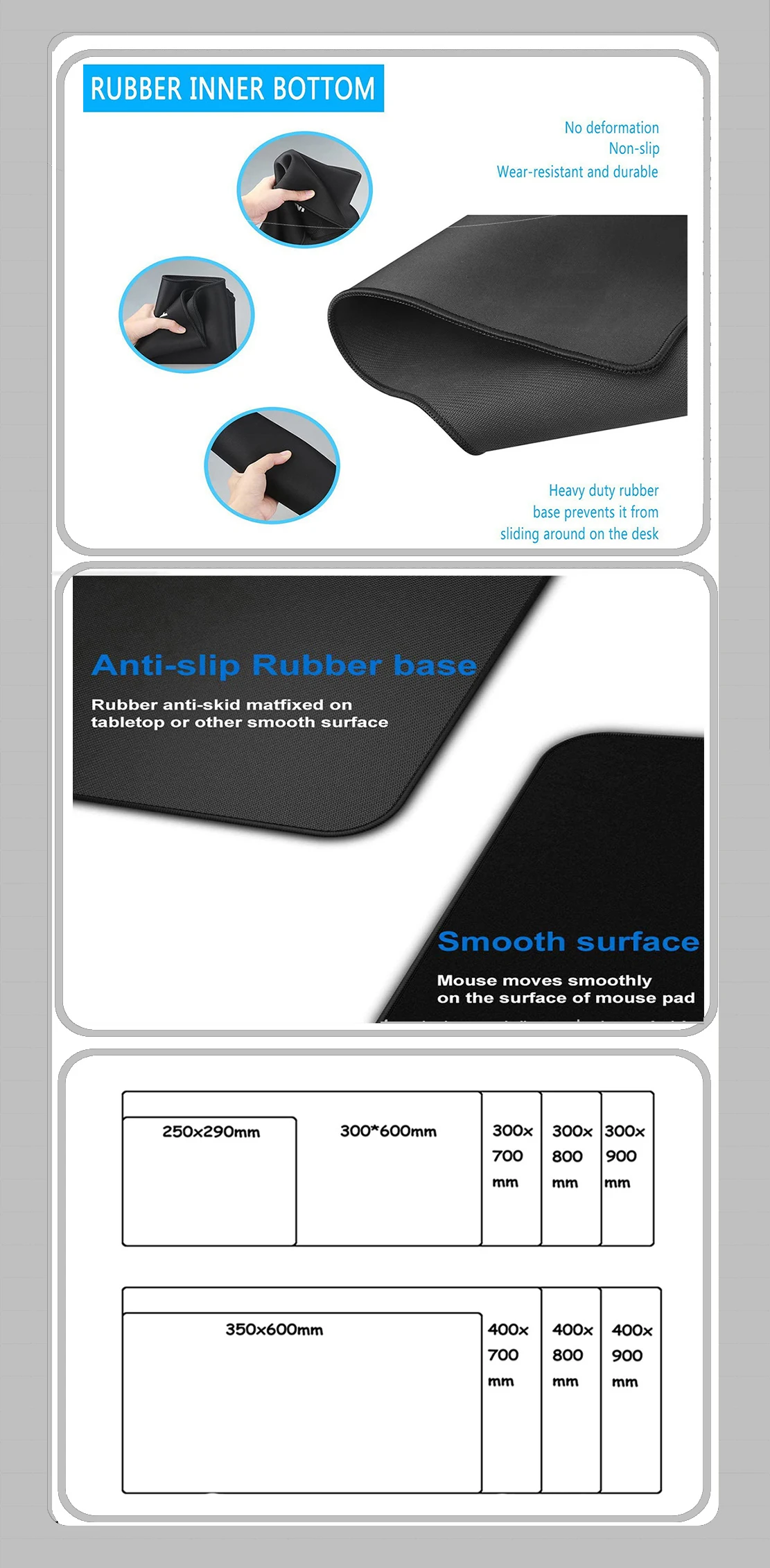Tapis de Souris Subblim SUBMP-04E010 Noir main image 0