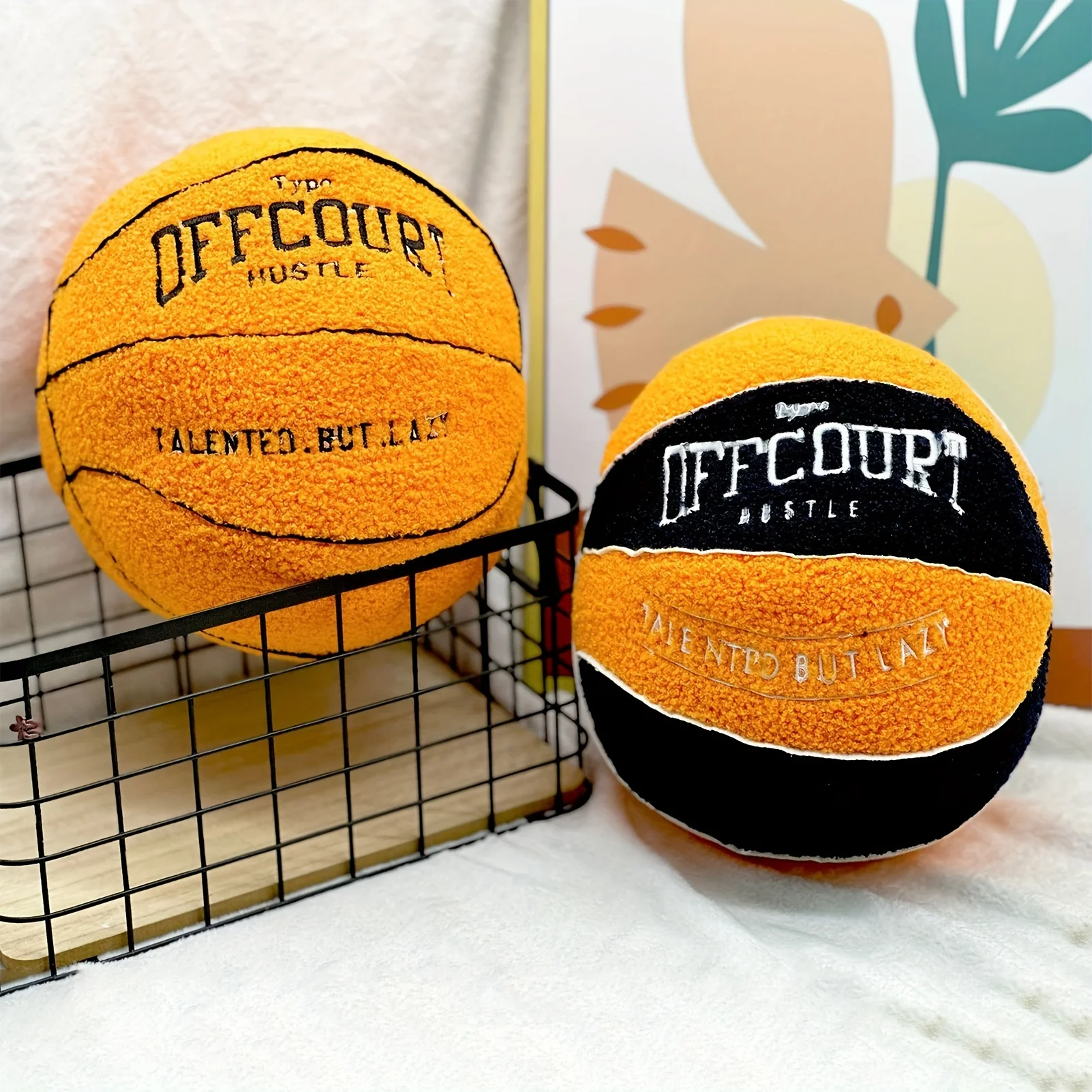 Offcourt Basketball Pillow Toys Soft Basketball Stuffed Toys Simulation 3D Ball Cuddly Plush 25cm/9.84in 5Styles