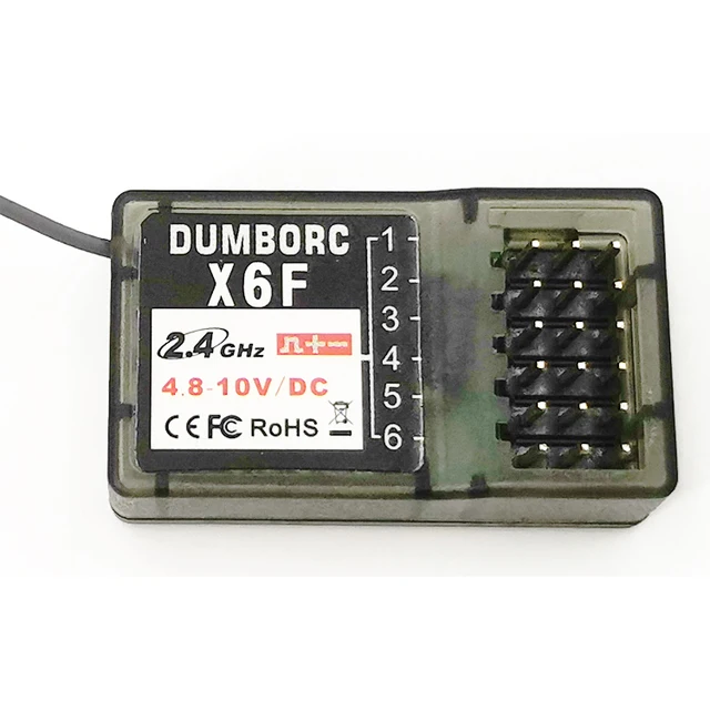 DumboRC X6 X4 X6P 2.4G 6CH Transmitter W/ X6FG Gyro X6F Receiver LED Light Set  for 1/10 1/8 Crawler Axial SCX10 D90 RC Car Boat