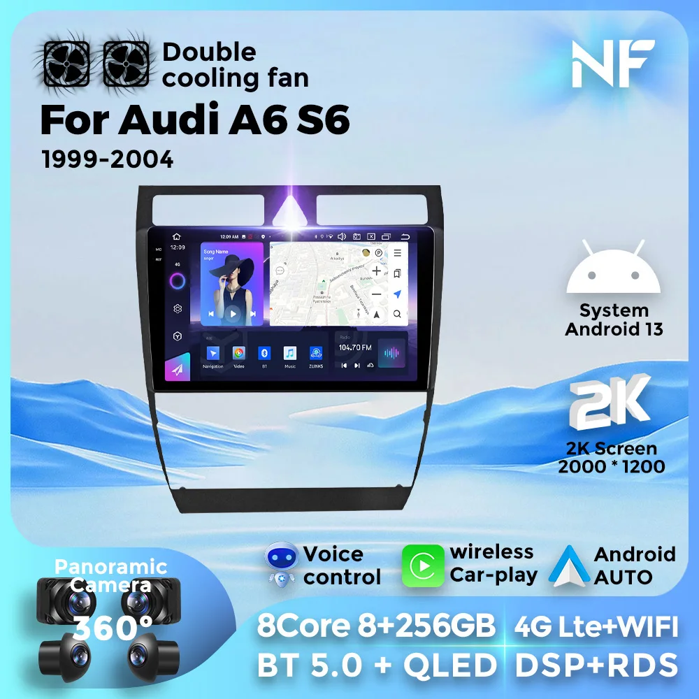 Автомобильная магнитола Andrid 13 с сенсорным экраном 9 