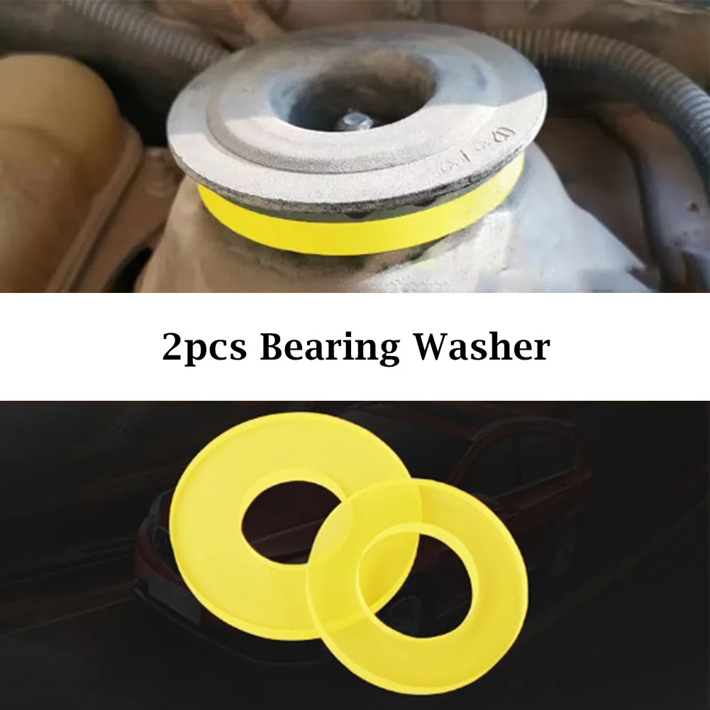 

2PCS Front Strut Top Mount Tower Suspension Steering Shock-Absorbing Bearing Washer Oil Resistant Yellow Auto Accessories