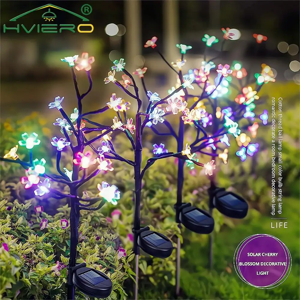 Description Picture 3 of itemSolar Energy LED Lamp 12V Lawn Landscape Courtyard Outdoor Garden Park Decoration Cherry Blossom Light Floor Insertion Lighting