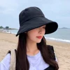 New Wide Brim Sun Hat Summer Sun Protection Bucket Hat Fisherman Hat Sun Cap UV Protection Hat Foldable Can Tie Ponytail Outdoor 6