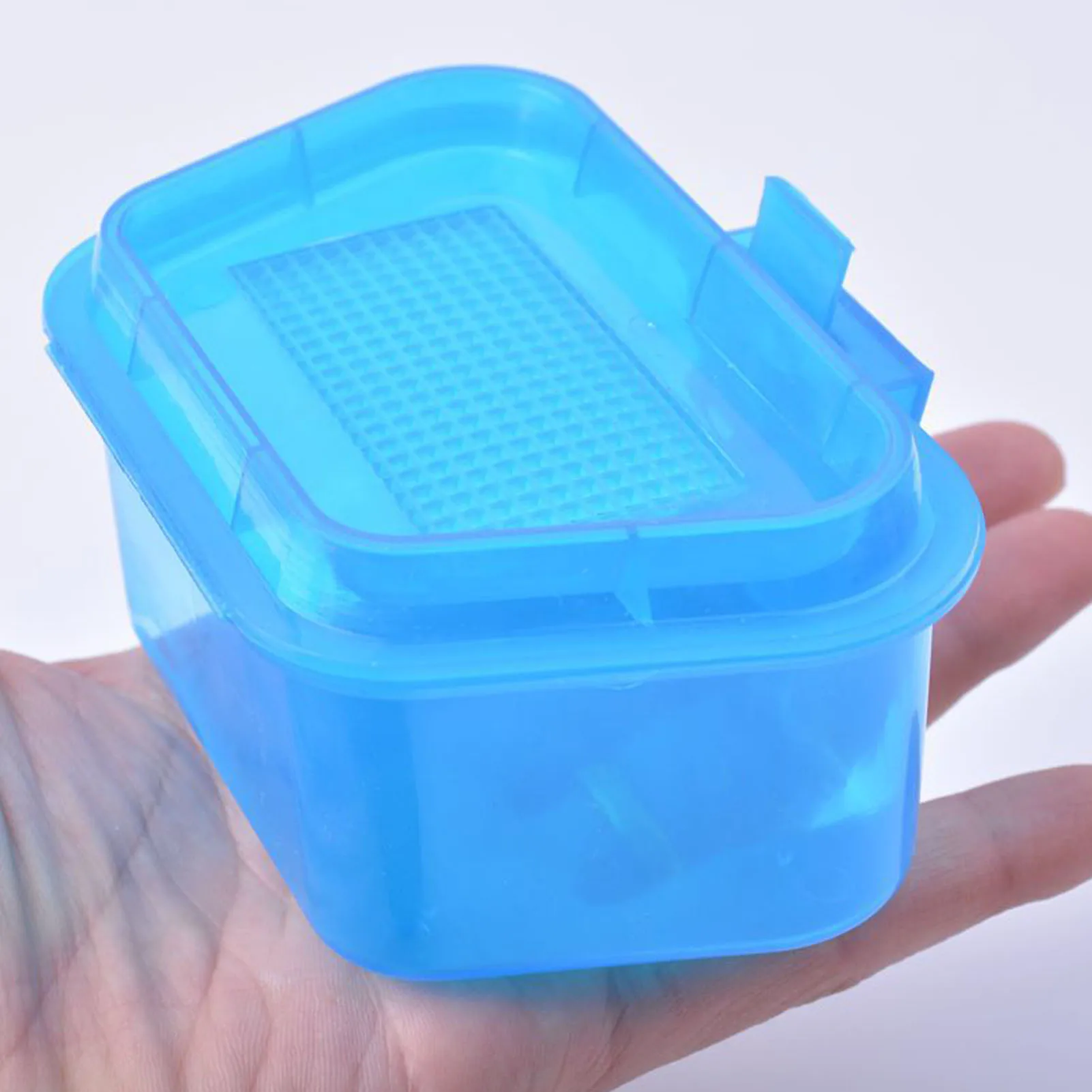 Live Bait Plastic Storage Case Easy Open Fish Live Bait Boxes with Breathable Lid for Kids and Adult Fishing