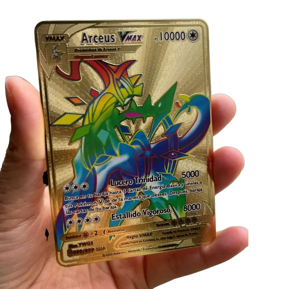 thumbnail image 1 of 2022Spanish Pokémon Cards Metal Letters Spanish Iron Cards Mewtwo Pikachu Gx Charizard Vmax Cartas Pokémon Vmax, 1 of 5