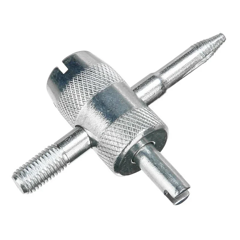 1Pc Silver Auto Tyre Valve Core Puller Repair Tools 4-in-1 Car Truck Tire Screwdriver Valve Stem Core Remover Installer Tool