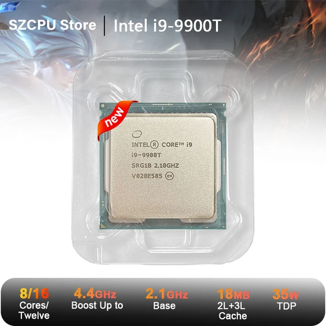 Intel-core i9-9900T cpuプロセッサー,i9 9900t,2.1 ghz,8コア,16