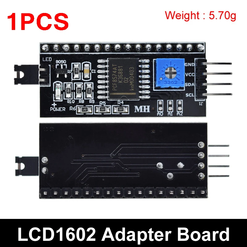 Enhanced 16x2 Character LCD Display Module with I2C Interface