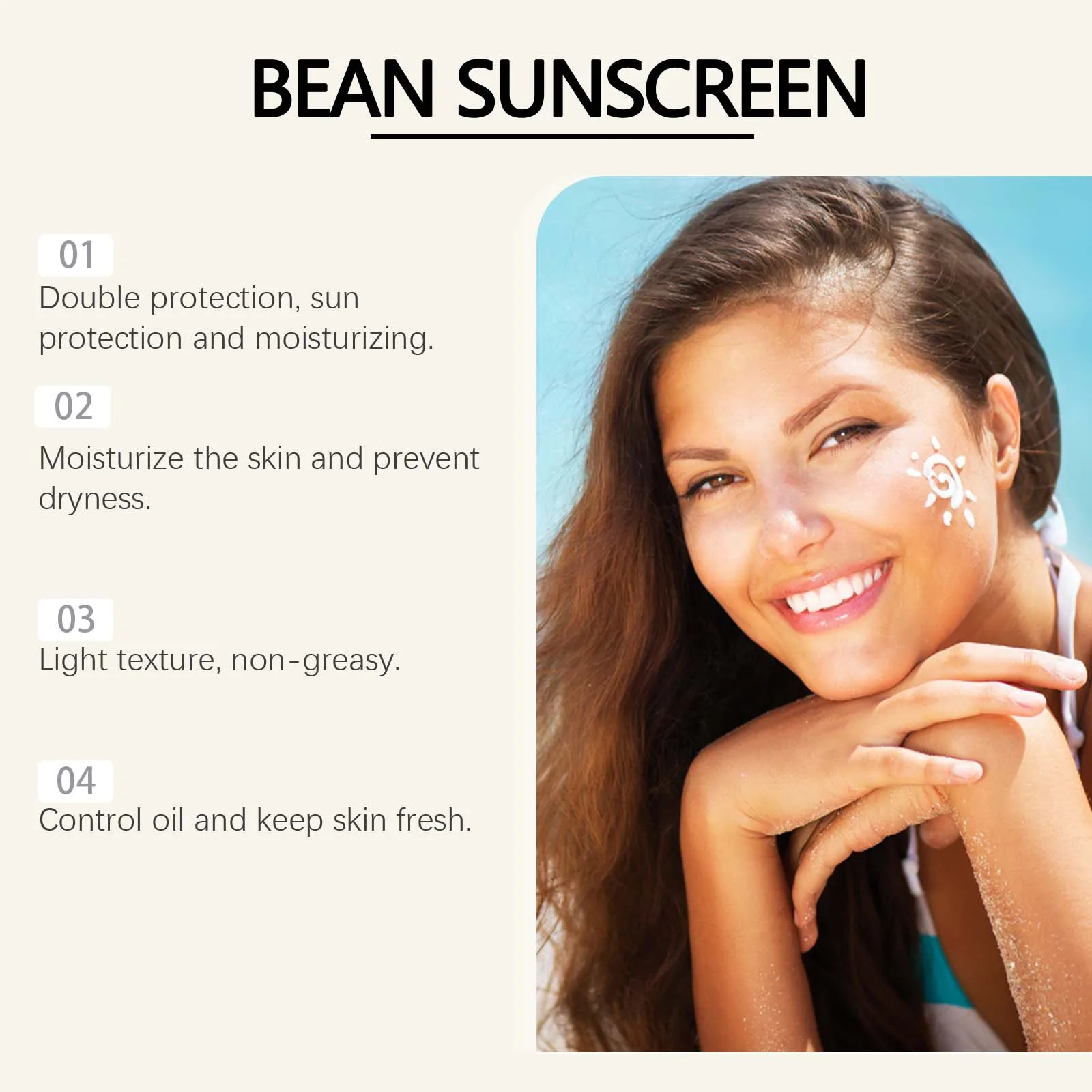 Moisturizer Sun Screen Cream Spf50 Facial Body Lasting Sun Block Isolation Cream Oil-Control UV Protective Brightning Skin Care