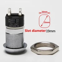 5/10 комплектов, 4-контактный 19 мм металлический переключатель ВКЛ-ВЫКЛ, 2 позиции, DPST A Series, ручка управления, переключатель 2NO 2NC, поворотный переключатель — изображение 4