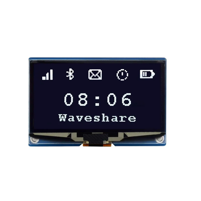 Waveshare 2.42인치 OLED 디스플레이 모듈, 128×64 해상도, SPI/I2C 통신, 내장 SSD1309 드라이버 칩