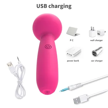 Wireless Vibrator AV Vibrator Magic Wand Female Clitoris Stimulator USB Rechargeable Massager Goods Adult Sex Toys 18 4