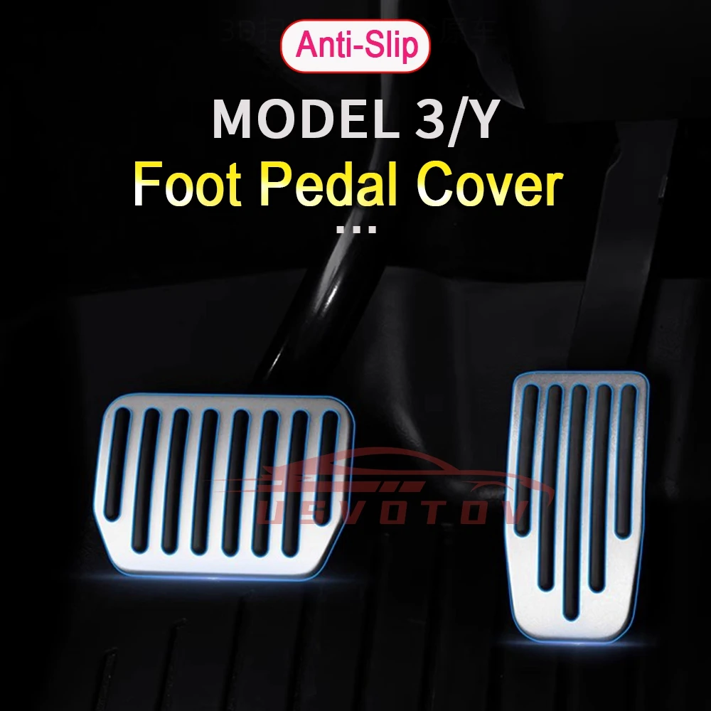 Foot Pedal Pads Cover For Tesla Model Y 3 Highland Upgrade Non-slip Accelerator Brake Rest Vehicle Accessories