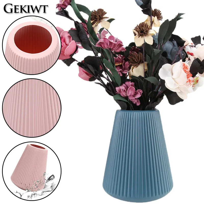 Nordic Creative Vase Large Minimalist Home Decor Flower Vases for Plastic Vase Flower Arrangement Container Flower Decoration 3