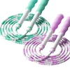 2.8M Skill Jumping Bamboo Jump Rope PVC Beginners Adult Children Soft Beaded No Tangle Segmented Fitness Jump Rope 2