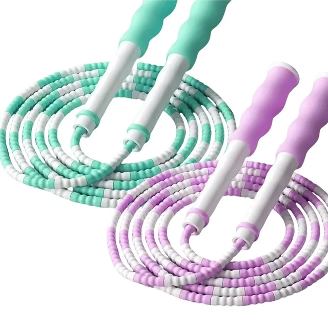 2.8M Skill Jumping Bamboo Jump Rope PVC Beginners Adult Children Soft Beaded No Tangle Segmented Fitness Jump Rope 2