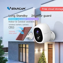 

Vstarcam New Arrival Mini Battery Cameca 1080 HD Waterproof Smart Wifi Camera Outdoor with Solar Charging Panel Long Standby PIR