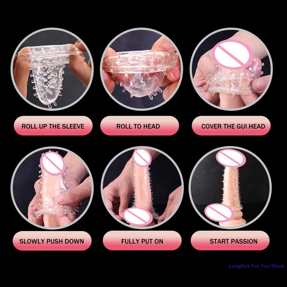 Special Condoms Adult Sex Toys For Man Sensation Female G-spot Vaginal Stimulation Condoms Sophora Viciifolia Spike Penis Sleeve - Image 5
