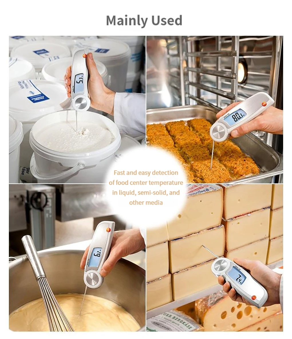 Testo 104 Folding Food Thermometer High Precision Waterproof Digital Thermometer