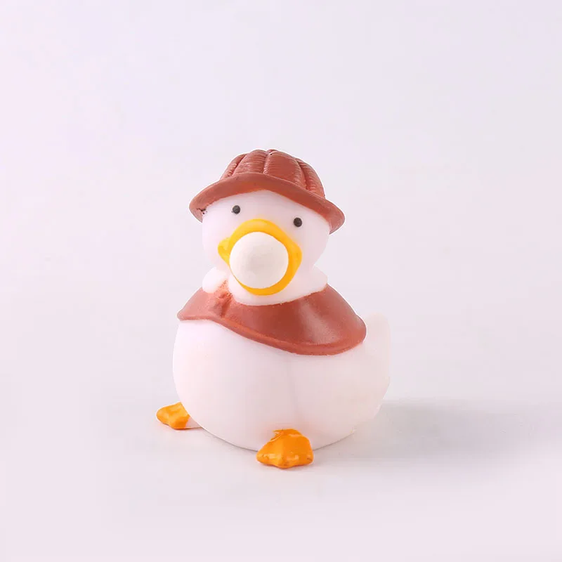 1Pc Squeezing and Bubble Blowing Adult Stress Relief Toy Cartoon Pinching and Music Duck Blowing Balloon Rebound Doll