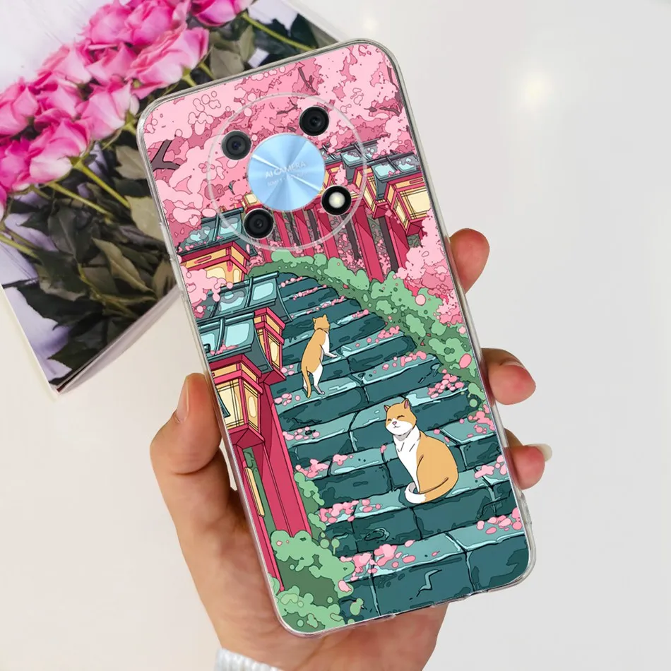 Elegant Printing Soft Silicone Clear TPU Slim Phone Case