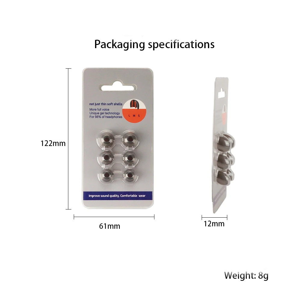 6Pcs Silicone Ear Cushion Tips for WF-1000XM6 Wireless Earbuds,S/M/L Size In-Ear Earcup Sleeve