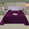 Spring Summer Autumn 1Pc 100% Polyester  Flat Sheet Solid Color High Quality Bed Sheet Large Size 250X270cm Customizable 4