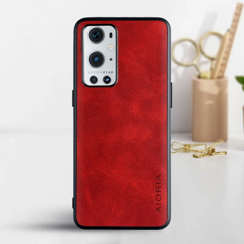 Luxury Vintage Leather Skin Phone Cover - Elegant Business Style