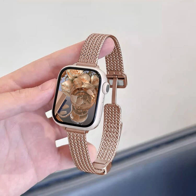 Magnetic Folding Loop Band - Slim Stainless Steel Strap