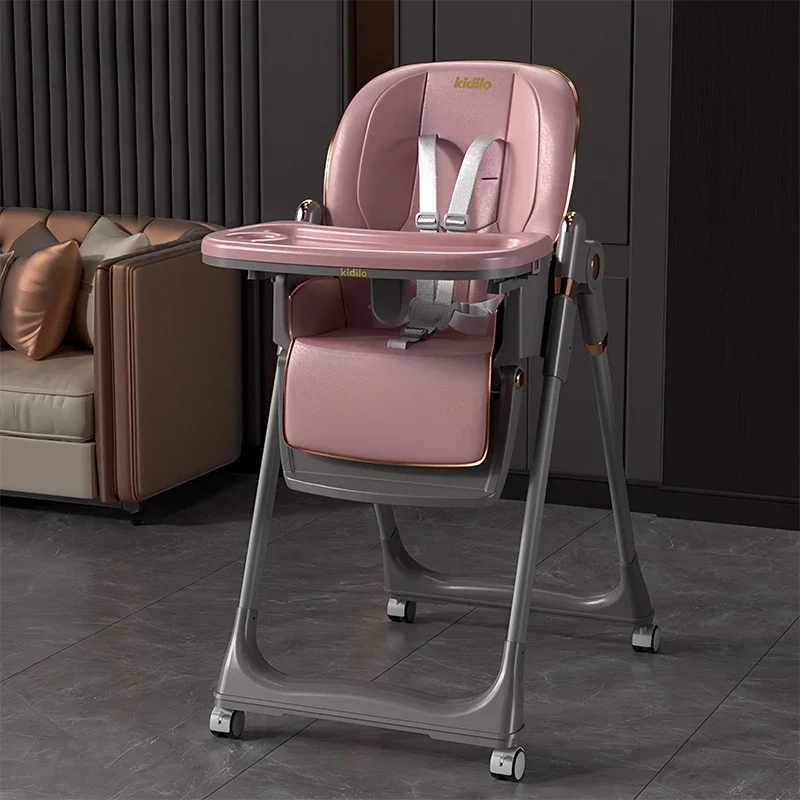Seggiolone per Bambini, Tavolo da Pranzo per Bambini, Regolabile per Sedersi e Dormire, Pieghevole con un Solo Click, Sedia-Tavolo Multifunzionale - immagine 2