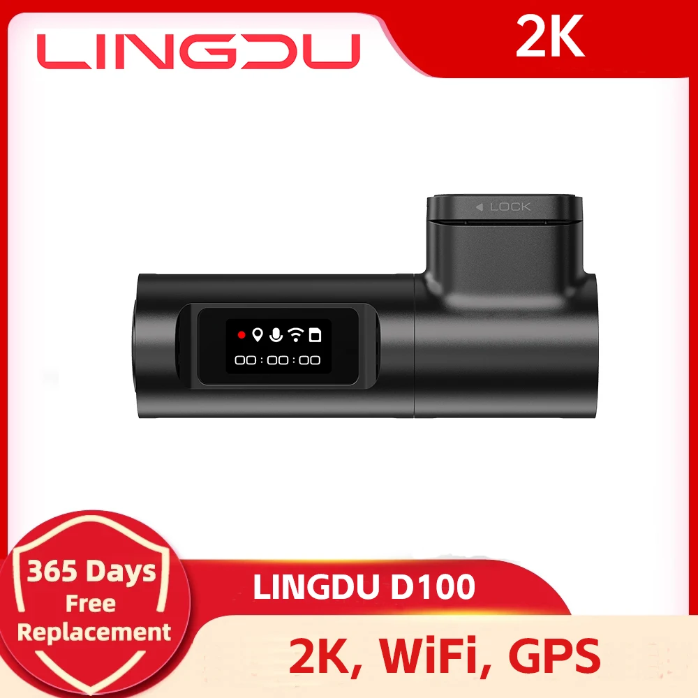 LINGDU-D100-Dash-Cam-2K-1440P-Car-DVR-WiFi-Built-in-GPS-Voice-Control ...