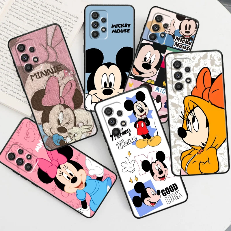 

Fashion Art Mickey Minnie For Samsung Note 20 10 Ultra Plus A31 A8 A14 J6 A12 A5 A70 A7 A34 A25 A04 A24 5G Black Phone Case