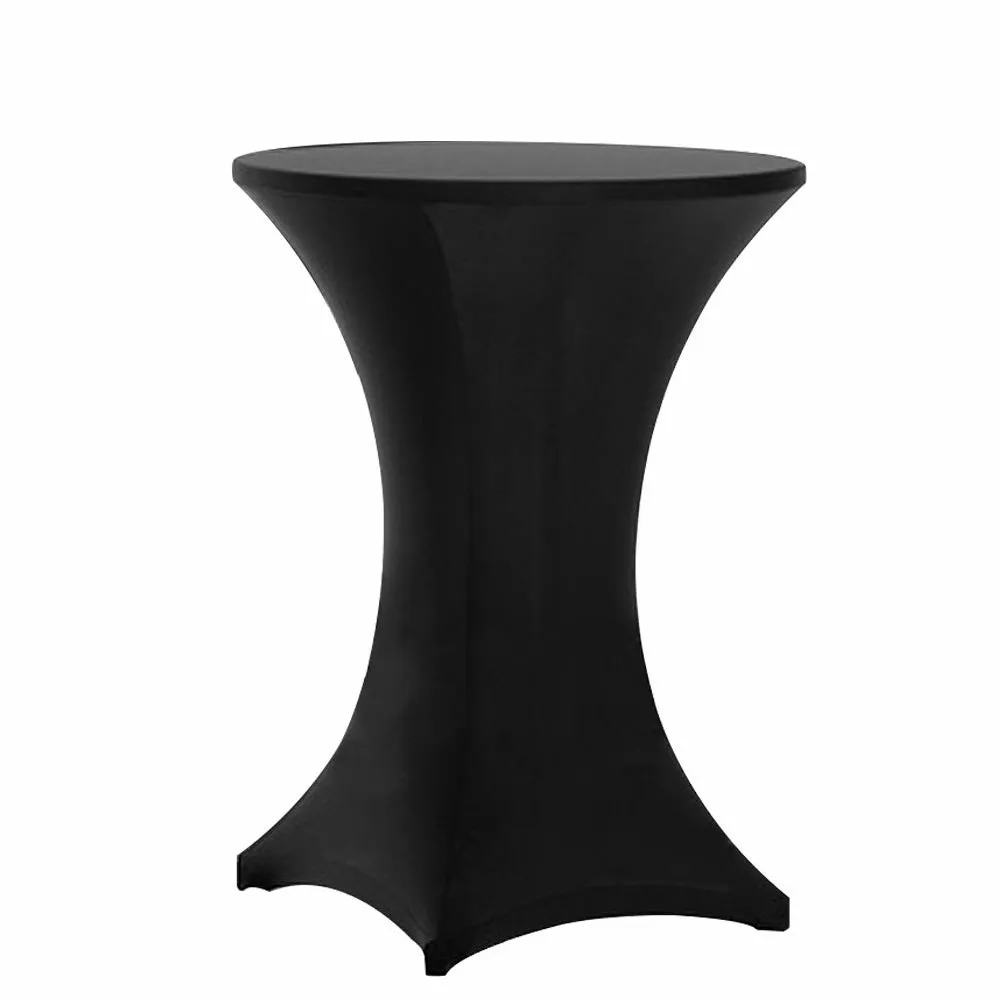 1PC Stretch Round Tablecloth Cocktail Table Cover Spandex Table Cloth Bar Hotel Party Wedding Elastic Table Cloth Decoration 6