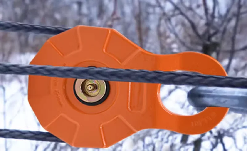 8t-12ton Offroad Winde bewegliche Riemens cheibe Scheibe Snatch Block Schiene Fahrzeug Umrüstung Rettungs anhänger Seil Winde Seil Haken – Detail 16