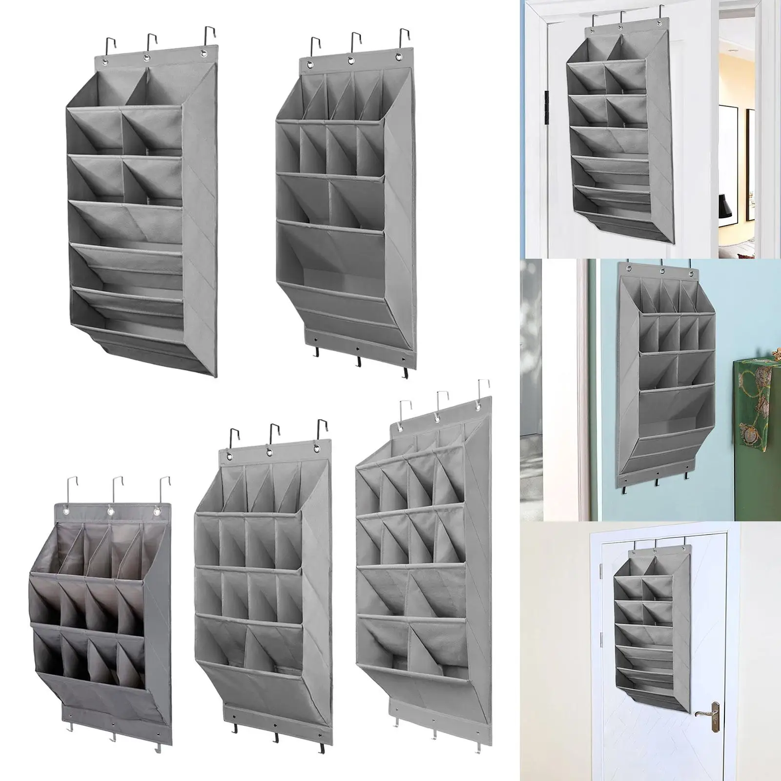 Hanging Shoe Organizer for Door Resuable for Kids Adults Deep Pockets Door Shoe Rack for Towels Toys Hats Clothing Baby Items