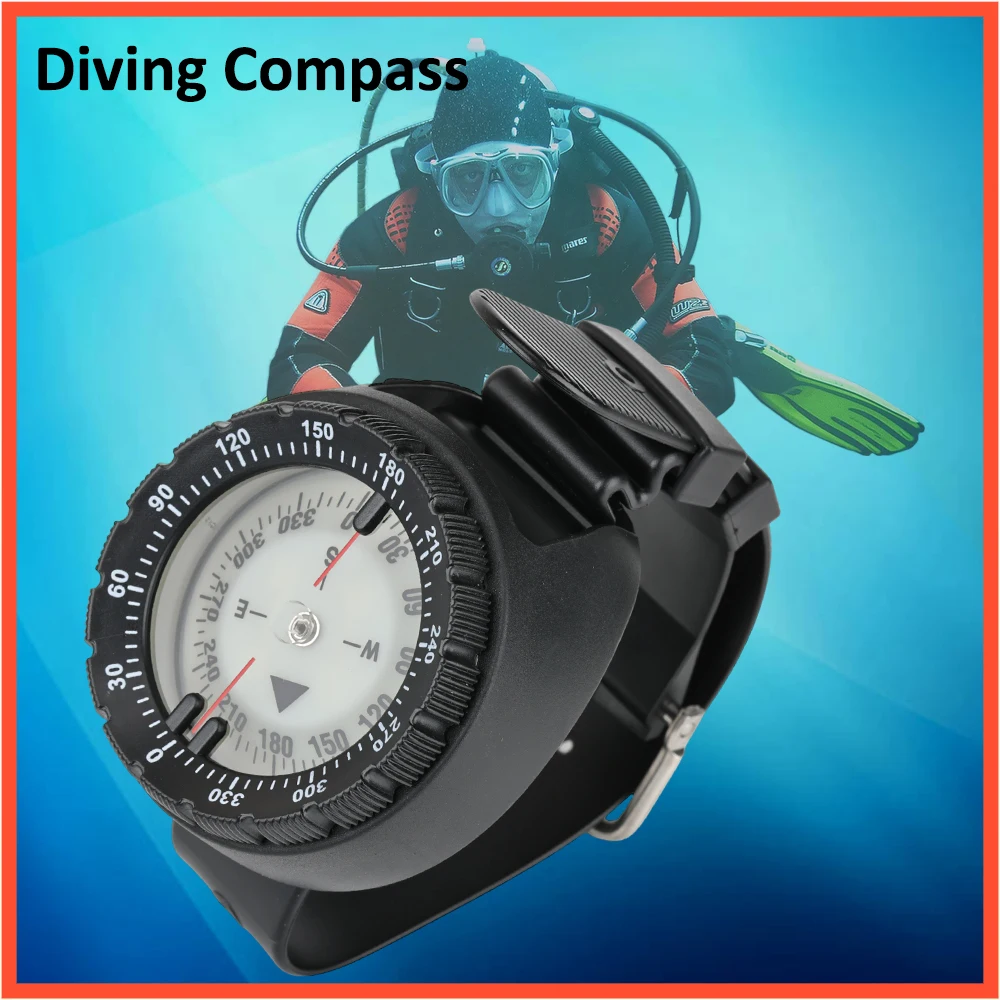 

Professional Diving Compass High Precision Portable Scuba Wristband 50M 164 Feet Navigation Gauge Standard Scan Module