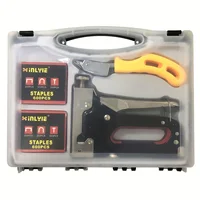 4 in 1 Staple Gun Heavy Duty with Staples Remover, Gloves, Manual Power Adjustment Stapler Gun for Wood Upholstery Carpentry DIY 1