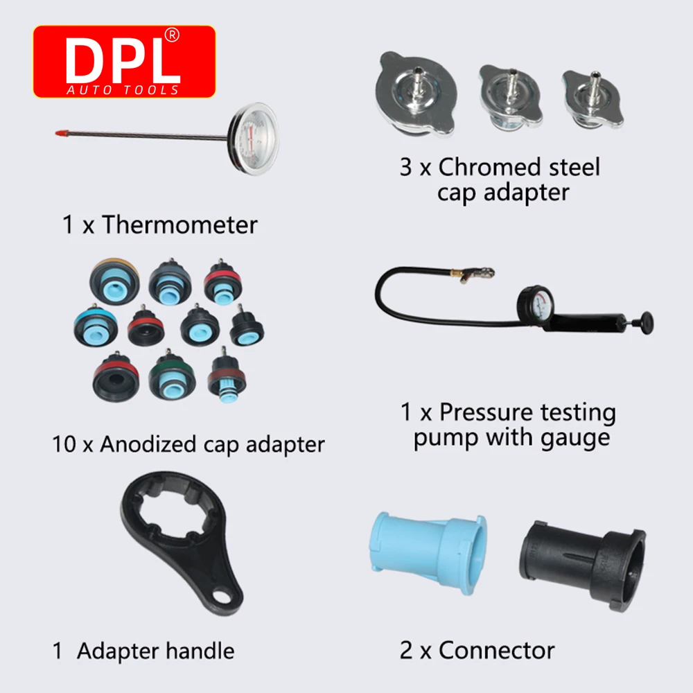 Radiator Pressure Tester Tool Kit 18 Pcs Cooling System Testing Tool Vacuum Vehicle Universal For Audi BMW Ford Volvo radiator pressure tester kit